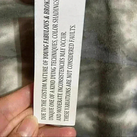 Young Fabulous & Broke Tie-Dye Turtleneck Sweater Dress XS Grey Retro-Chic NWT - Picture 14 of 14